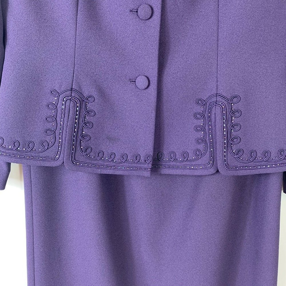 Adrianna Papell 2-PC Blazer Skirt Suit Wm Sz 10 - Picture 7 of 8